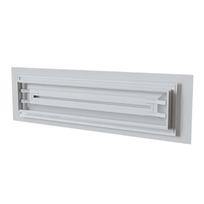 Baillindustrie - Grille soufflage Confort White - Photo produit arrière DIF1000X200